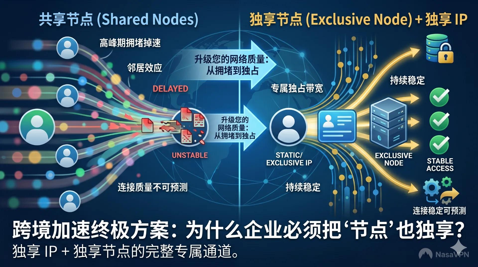 独享节点 vs 共享节点：企业为什么要独占节点 - 那啥VPN（NasaVPN）