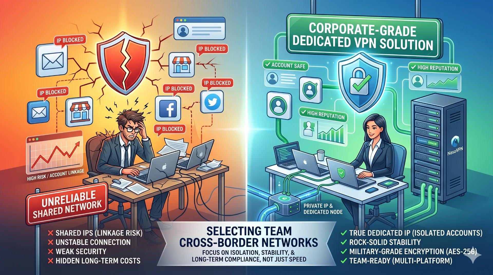 企业 VPN 怎么选：独享 IP 跨境方案选购指南 - 那啥VPN（NasaVPN）