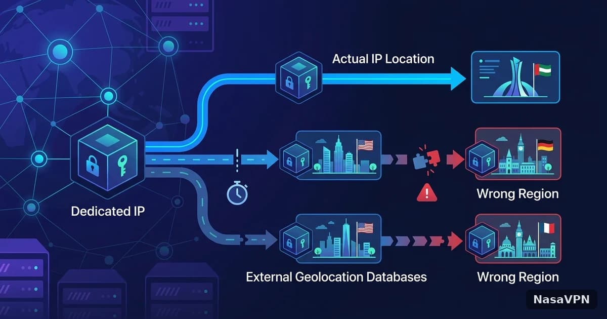 独享IP地区没变,网站却显示错误地区?IP地理定位滞后全解析 - 那啥VPN（NasaVPN）