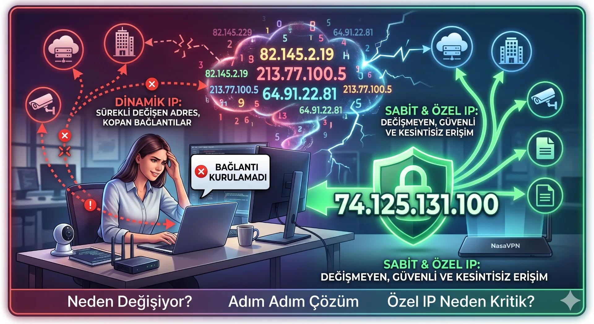IP'm Neden Sürekli Değişiyor ve Statik IP Bunu Nasıl Çözer - NasaVPN